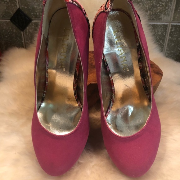 LILIANA 🌸 STUNNING Magenta Pink Platform Heels - Picture 6 of 8